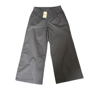 PACT Organic Cotton Womens Gray Pants L Wide Leg Business Casual Stretch NEW